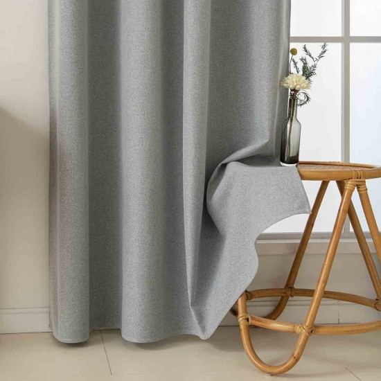 BEAUTY HOME ΥΦΑΣΜΑ ΚΟΥΡΤΙΝΑΣ ΜΕ ΤΟ ΜΕΤΡΟ FULL BLACKOUT ΣΚΙΑΣΗΣ TOTAL ART 8446 Φ280 ΓΚΡΙ      