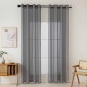BEAUTY HOME ΚΟΥΡΤΙΝΑ ΓΑΖΑ ΜΟΝΟΧΡΩΜΗ ΜΕ 8 ΜΕΤΑΛΛΙΚΟΥΣ ΚΡΙΚΟΥΣ SHARP ART 8448 140X270 ΑΝΘΡΑΚΙ      