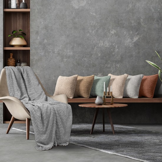 ΜΑΞΙΛΑΡΟΘΗΚΗ ΔΙΑΚΟΣΜΗΤΙΚΗ LAMB ART 8571 42X42 ΓΚΡΙ BEAUTY HOME