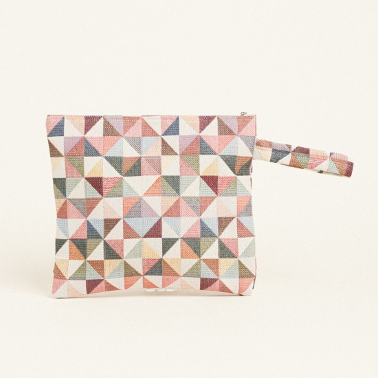 BEAUTY HOME ΝΕΣΕΣΕΡ 29 X 25 CM ΣΤΟΦΑ ΙΝΔΙΚΑ ΤΡΙΓΩΝΑ      