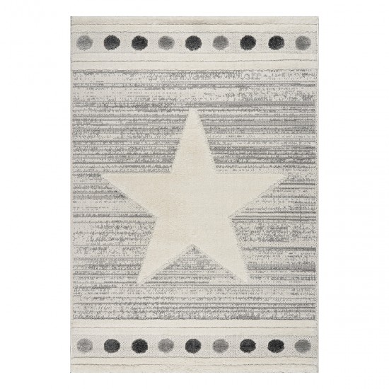 ΧΑΛΙ LOOP ART 9559 GREY WHITE ΓΚΡΙ ΛΕΥΚΟ BEAUTY HOME