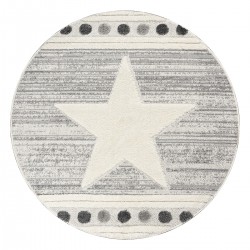 ΡΟΤΟΝΤΑ LOOP 160X160 ART 9559 GREY WHITE ΓΚΡΙ ΛΕΥΚΟ BEAUTY HOME
