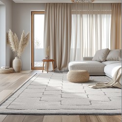 BEAUTY HOME ΧΑΛΙ COZY ART 9636 200X290 ΕΚΡΟΥ      