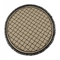 ΡΟΤΟΝΤΑ 160X160 ΨΑΘΑ ΜΕ ΚΡΟΣΙΑ SOL ART 9756 ΜΠΕΖ BEAUTY HOME