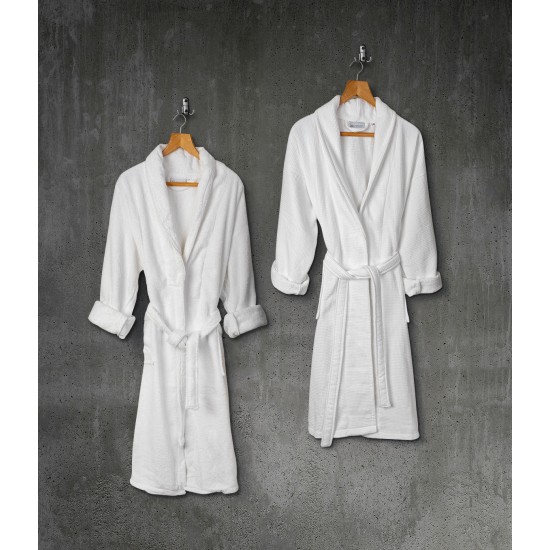 ΜΠΟΥΡΝΟΥΖΙ BELTON 100% COTTON PENNIE ΜΕ ΓΙΑΚΑ 440GSM M/L ΛΕΥΚΟ BEAUTY HOME