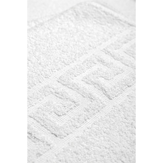 ΠΕΤΣΕΤΑ ΠΡΟΣΩΠΟΥ ΞΕΝΟΔΟΧΕΙΟΥ GENTLE 500GSM GREEK BORDER 100% COTTON 50X95 ΛΕΥΚΟ BEAUTY HOME