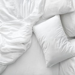 BEAUTY HOME ΠΑΠΛΩΜΑΤΟΘΗΚΗ ΞΕΝΟΔΟΧΕΙΟΥ ΜΟΝΗ LUCID ART Ε1035 PERCALE CVC 80%COT-20%POL 160X240+40 ΛΕΥΚΟ      