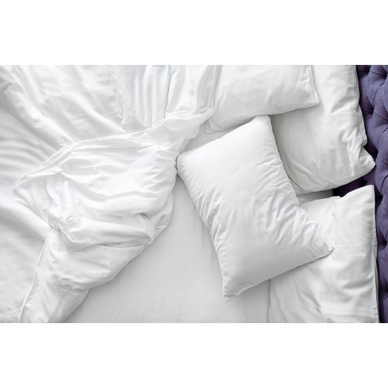 BEAUTY HOME ΠΑΠΛΩΜΑΤΟΘΗΚΗ ΞΕΝΟΔΟΧΕΙΟΥ ΜΟΝΗ LUCID ART Ε1035 PERCALE CVC 80%COT-20%POL 160X240+40 ΛΕΥΚΟ      