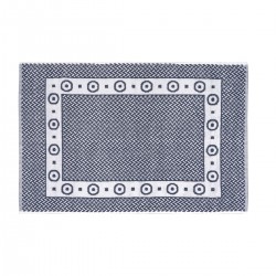 ΤΑΠΕΤΟ ΜΠΑΝΙΟΥ ROUND ΝΗΜΑΤΟΒΑΦΗ 50X75 ΓΚΡΙ-ΛΕΥΚΟ BEAUTY HOME