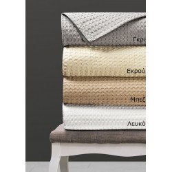 ΠΙΚΕ ΚΟΥΒΕΡΤΑ ΜΟΝΗ WAFFLE 170X240 ΓΚΡΙ BEAUTY HOME