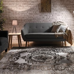 ΧΑΛΙ STYLISH ART 9418  ΓΚΡΙ,ΜΠΕΖ BEAUTY HOME