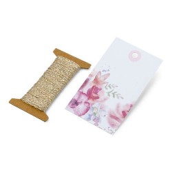 BEAUTY HOME 12 ΕΤΙΚΕΤΕΣ ΦΛΟΡΑΛ ΜΕ ΚΟΡΔΟΝΙ 4.5X7.5CM      
