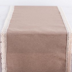 BEAUTY HOME ΡΑΝΝΕΡ ΥΦΑΣΜΑΤΙΝΟ ΜΕ ΔΑΝΤΕΛΑ 30 CM X 1.5M  ΤΖΗΝ    