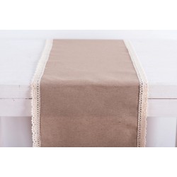BEAUTY HOME ΡΑΝΝΕΡ ΥΦΑΣΜΑΤΙΝΟ ΜΕ ΔΑΝΤΕΛΑ 30 CM X 1.5M  ΡΟΖ    