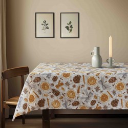 BEAUTY HOME ΤΡΑΠΕΖΟΜΑΝΤΗΛΟ  ΚΑΝΕΛΑ ΠΟΡΤΟΚΑΛΙ   135 X 220 CM   