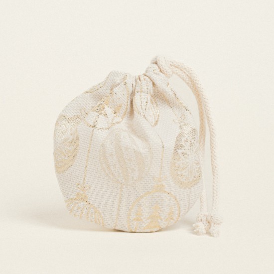 BEAUTY HOME ΠΟΥΓΚΙ ΟΒΑΛ ΜΕ ΚΟΡΔΟΝΙ 13 X 14 CM ΖΑΚΑΡ ΧΡΙΣΤΟΥΓΕΝΝΙΑΤΙΚΕΣ ΜΠΑΛΕΣ      
