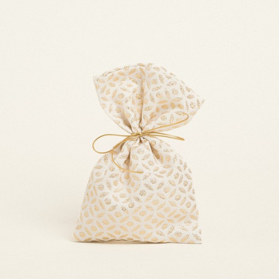 BEAUTY HOME ΠΟΥΓΚΙ 14 X 22 CM ΖΑΚΑΡ ΕΚΡΟΥ- ΧΡΥΣΟ      