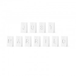 BEAUTY HOME XΑΡΤΙΝΑ ΦΑΝΑΡΙΑ JUST MARRIED, 11.5X19X7CM 11 ΤΕΜ      