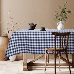 BEAUTY HOME ΕΠΑΓΓΕΛΜΑΤΙΚΟ ΤΡΑΠΕΖΟΜΑΝΤΗΛΟ CHECKS ART Ε8494 145X220 ΜΠΛΕ ΣΚΟΥΡΟ      