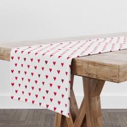 BEAUTY HOME ΡΑΝΝΕΡ ΛΕΥΚΟ ΜΕ ΚΑΡΔΙΕΣ   34 CM X 2.5 M   