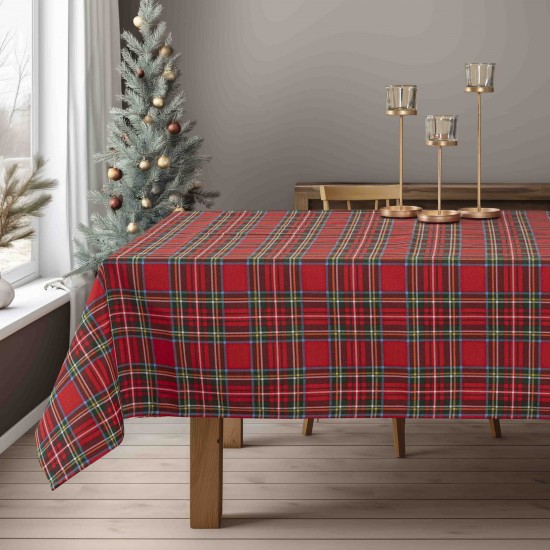 BEAUTY HOME ΤΡΑΠΕΖΟΜΑΝΤΗΛΟ  ΚΑΡΩ ΚΟΚΚΙΝΟ ΠΡΑΣΙΝΟ   135 X 220 CM   