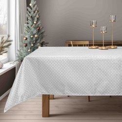 BEAUTY HOME ΤΡΑΠΕΖΟΜΑΝΤΗΛΟ ΖΑΚΑΡ ΕΚΡΟΥ-ΑΣΗΜΙ   135 X 220 CM   