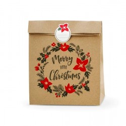 BEAUTY HOME ΣΑΚΟΥΛΑΚΙΑ MERRY LITTLE CHRISTMAS, 3 ΤΜΧ  25X11X27CM      