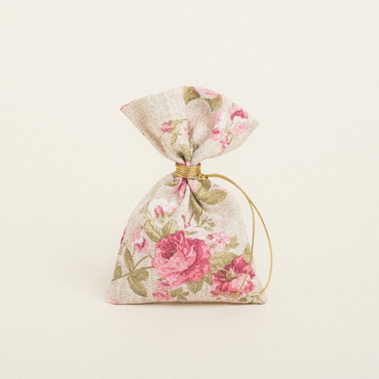 BEAUTY HOME ΠΟΥΓΚΙ 12 X 17 CM ΦΛΟΡΑΛ VINTAGE ΜΠΕΖ ΦΟΝΤΟ      