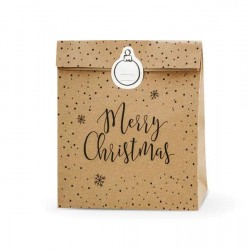 BEAUTY HOME ΣΑΚΟΥΛΑΚΙΑ MERRY CHRISTMAS, 3 ΤΜΧ  25X11X27CM      