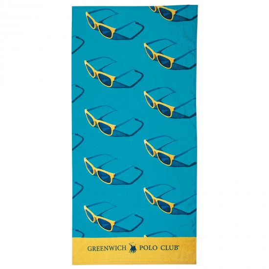 GREENWICH POLO CLUB ΠΕΤΣΕΤΑ ΘΑΛΑΣΣΗΣ 70Χ140 3720 ΚΙΤΡΙΝΟ, ΜΠΛΕ