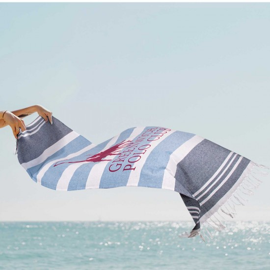 GREENWICH POLO CLUB ΠΕΤΣΕΤΑ-ΠΑΡΕΟ 80Χ170 3843 ΓΚΡΙ, ΡΟΖ