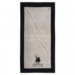GREENWICH POLO CLUB ΠΕΤΣΕΤΑ ΘΑΛΑΣΣΗΣ 90Χ180 3858 BLACK, ECRU