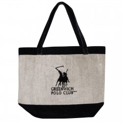 GREENWICH POLO CLUB ΤΣΑΝΤΑ ΘΑΛΑΣΣΗΣ 55Χ40 3858 ΕΚΡΟΥ, ΜΑΥΡΟ