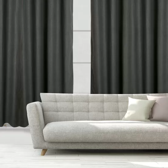 DAS HOME ΚΟΥΡΤΙΝΑ ΜΕ ΚΡΙΚΟΥΣ 140Χ270 2261 ΓΚΡΙ ΣΚΟΥΡΟ