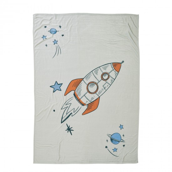 DAS BABY ΚΟΥΒΕΡΤΑ FLEECE 80X110 BABY FUN 4912 BLUE, GREY, ORANGE
