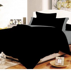 ΣΕΤ ΣΕΝΤΟΝΙΑ ΚΟΜΒΟΣ COTTON LINE BLACK - GREY ΜΟΝΟΧΡΩΜΑ ΜΕ ΦΑΣΑ ΜΟΝΑ ΜΕ ΛΑΣΤΙΧΟ 100X200+20