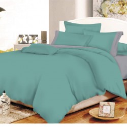 ΣΕΤ ΣΕΝΤΟΝΙΑ ΚΟΜΒΟΣ COTTON LINE PETROL - GREY ΜΟΝΟΧΡΩΜΑ ΜΕ ΦΑΣΑ ΜΟΝΑ ΜΕ ΛΑΣΤΙΧΟ 100X200+20