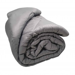 ΠΑΠΛΩΜΑ ΜΙΚΡΟΙΝΩΝ STRIPE ΚΟΜΒΟΣ GREY SATIN STRIPE - GREY PLAIN ΥΠΕΡΔΙΠΛΟ 220X240