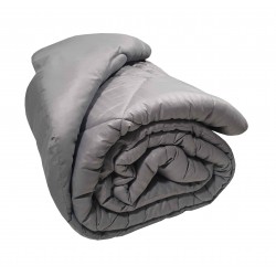 ΠΑΠΛΩΜΑ ΜΙΚΡΟΙΝΩΝ STRIPE ΚΟΜΒΟΣ GREY SATIN STRIPE - GREY PLAIN ΥΠΕΡΔΙΠΛΟ 220X240