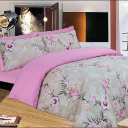 ΣΕΤ ΣΕΝΤΟΝΙΑ LE BLANC PREMIUM PINK ROSE ΜΟΝΑ ΜΕ ΛΑΣΤΙΧΟ 100X200+33