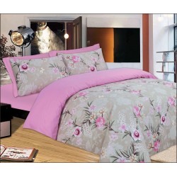 ΣΕΤ ΣΕΝΤΟΝΙΑ LE BLANC PREMIUM PINK ROSE ΜΟΝΑ ΜΕ ΛΑΣΤΙΧΟ 100X200+33