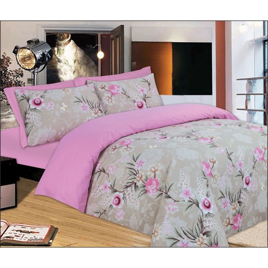 ΣΕΤ ΣΕΝΤΟΝΙΑ LE BLANC PREMIUM PINK ROSE ΜΟΝΑ ΜΕ ΛΑΣΤΙΧΟ 100X200+33
