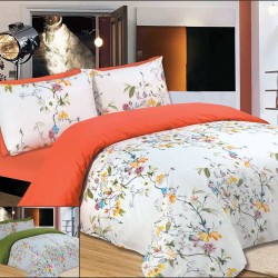 ΣΕΤ ΣΕΝΤΟΝΙΑ LE BLANC PREMIUM FLOWERS PEACH ΜΟΝΑ ΜΕ ΛΑΣΤΙΧΟ 100X200+33