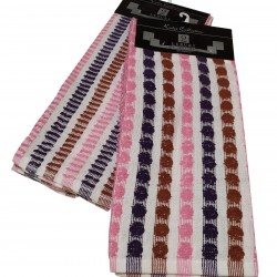 ΣΕΤ ΠΟΤΗΡΟΠΑΝΑ 2ΤΕΜ.ΚΟΜΒΟΣ ΠΕΤΣΕΤΕ LUXURY 100% COTTON 45X65 PINK