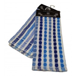 ΣΕΤ ΠΟΤΗΡΟΠΑΝΑ 2ΤΕΜ.ΚΟΜΒΟΣ ΠΕΤΣΕΤΕ LUXURY 100% COTTON 45X65 BLUE