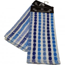 ΣΕΤ ΠΟΤΗΡΟΠΑΝΑ 2ΤΕΜ.ΚΟΜΒΟΣ ΠΕΤΣΕΤΕ LUXURY 100% COTTON 45X65 BLUE