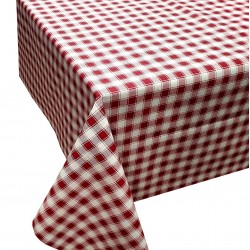 ΤΡΑΠΕΖΟΜΑΝΤΗΛΟ ΚΟΜΒΟΣ ΚΑΡΟ POLYCOTTON DESIGN-1 RED 140X180