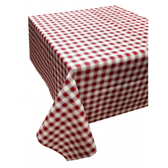 ΤΡΑΠΕΖΟΜΑΝΤΗΛΟ ΚΟΜΒΟΣ ΚΑΡΟ POLYCOTTON DESIGN-1 RED 140X180