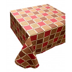 ΤΡΑΠΕΖΟΜΑΝΤΗΛΟ ΚΟΜΒΟΣ ΚΑΡΟ POLYCOTTON DESIGN-2 RED 140X180