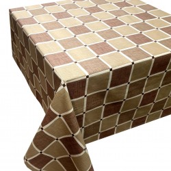 ΤΡΑΠΕΖΟΜΑΝΤΗΛΟ ΚΟΜΒΟΣ ΚΑΡΟ POLYCOTTON DESIGN-2 OLIVE 140X220